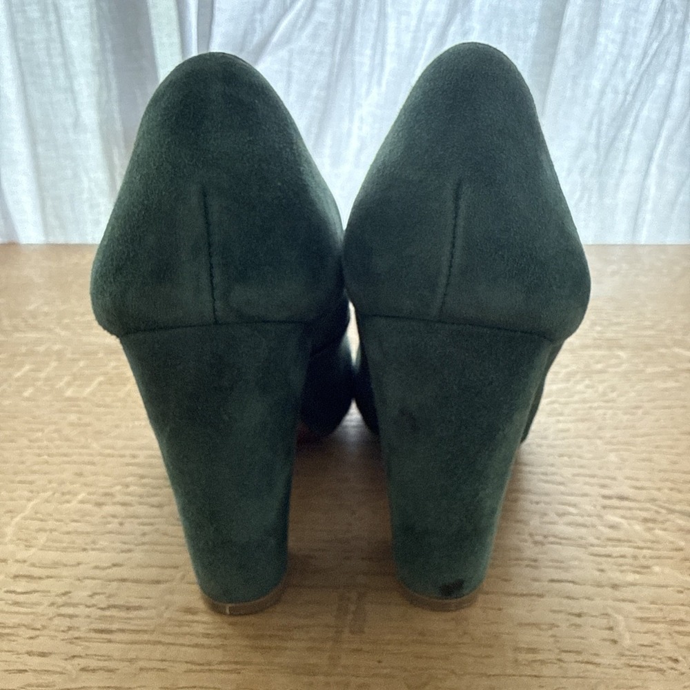 Madewell Green Suede Round Toe The Frankie Pump Size 8.5 - Picture 4 of 9
